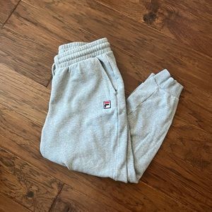Gray Fila joggers size medium